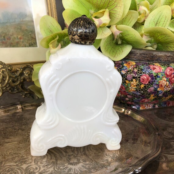 Vintage Milk Glass Perfume Bottle, Avon, Vanity Display Decor, Farmhouse, French Country