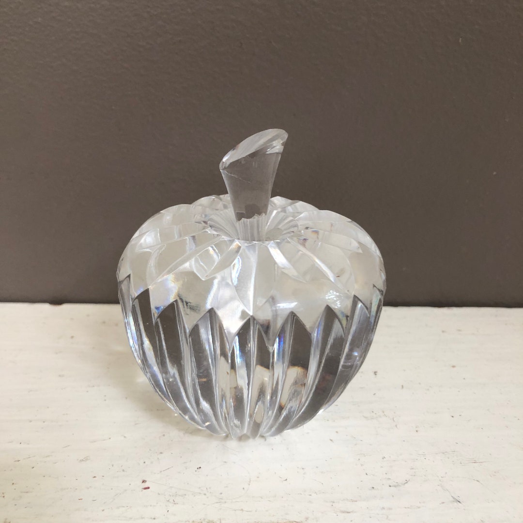 Vintage Waterford Crystal Apple Paperweight, Signed, Teacher Gift - Etsy
