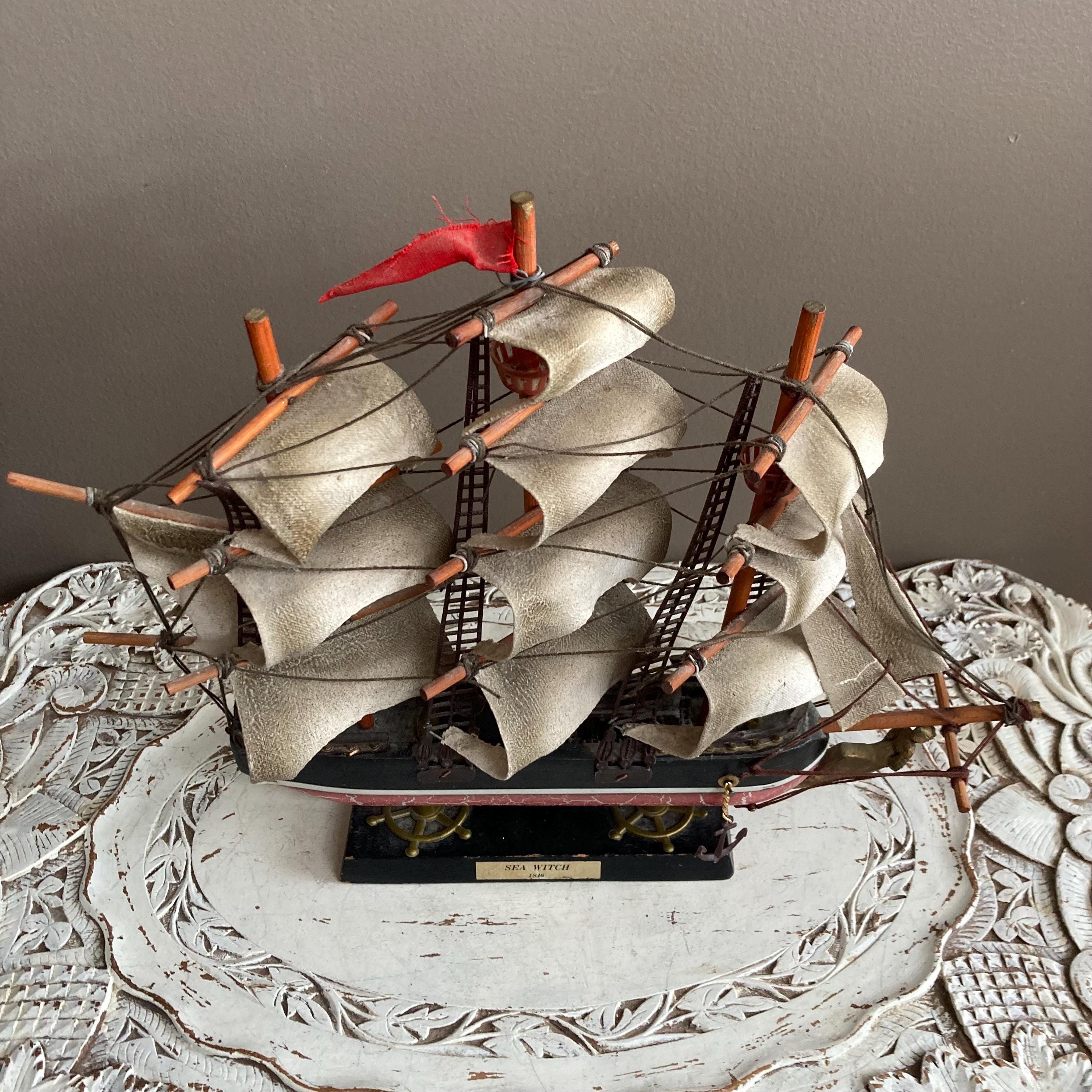 Vintage Wooden Sea Witch Clipper 1846 Model Sailing Ship - Etsy