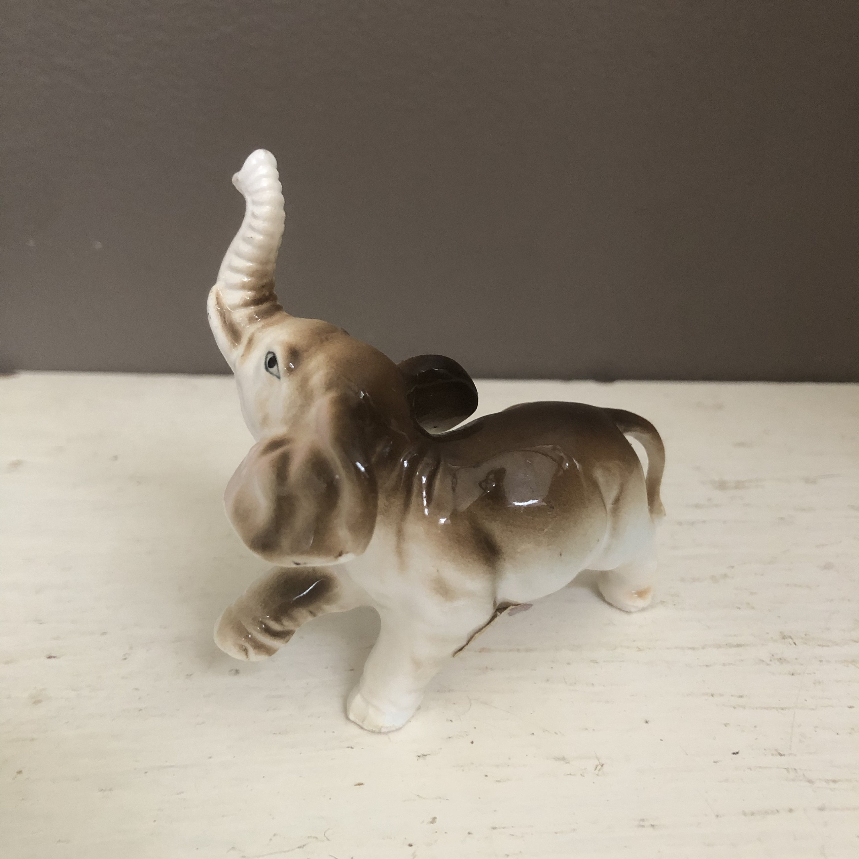 Vintage Elephant Figurine, Porcelain, Giftcraft Japan