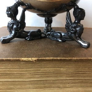 Vintage Silver Vase, Ornate Footed Centrepiece, Flower Frog, Base, Victorian Decor image 3