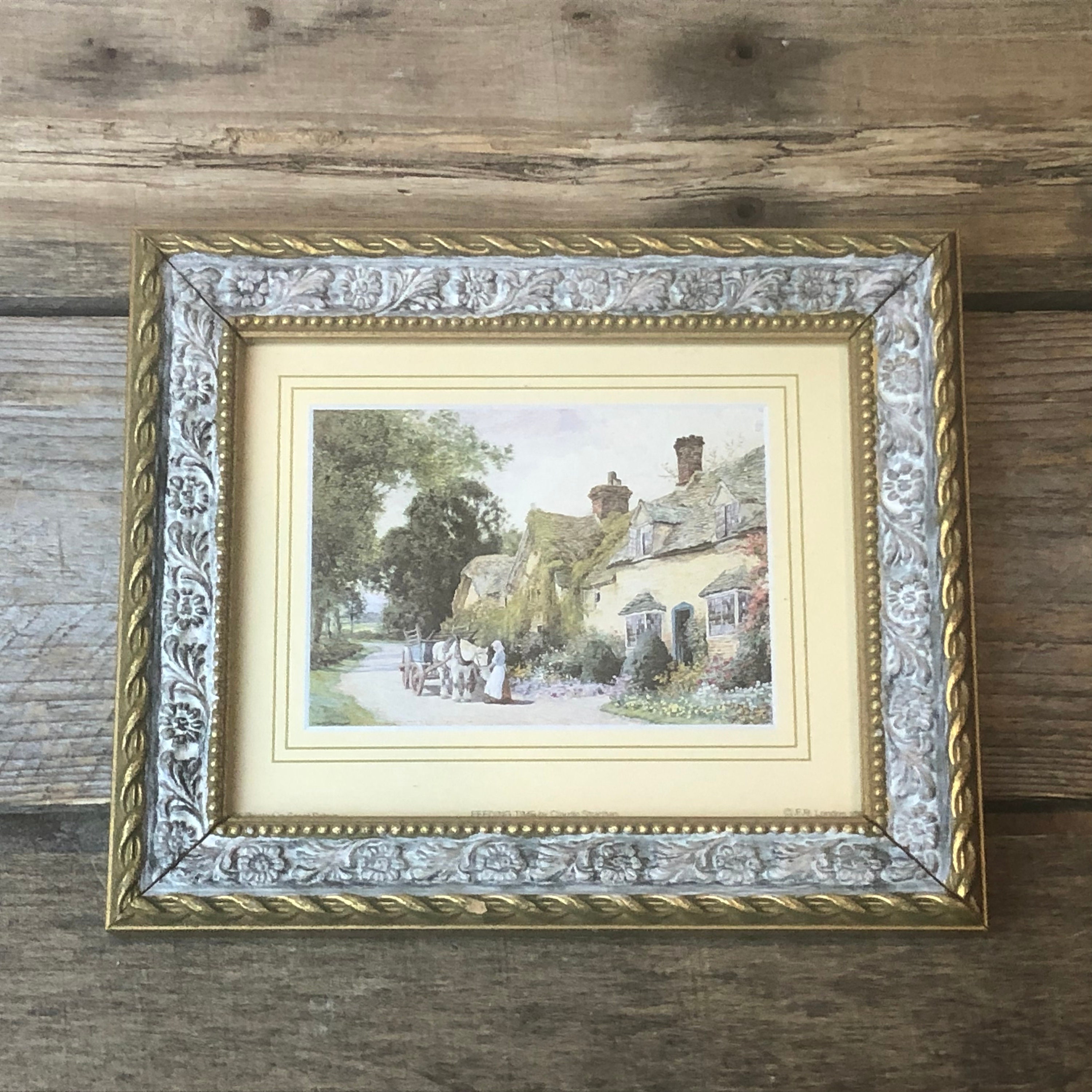 Vintage Framed Landscape Art / Gold Frame England Country Etsy
