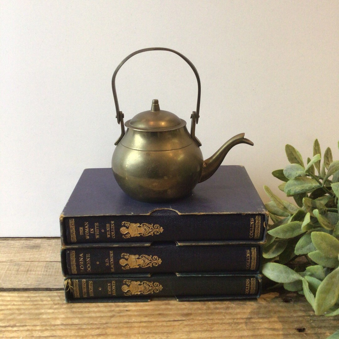 Vintage Small Brass Teapot Single Use Tea for One Etsy