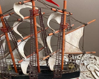 Vintage Wooden Sea Witch Clipper 1846 Model Sailing Ship - Etsy