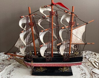 Vintage Wooden Sea Witch Clipper 1846 Model Sailing Ship - Etsy