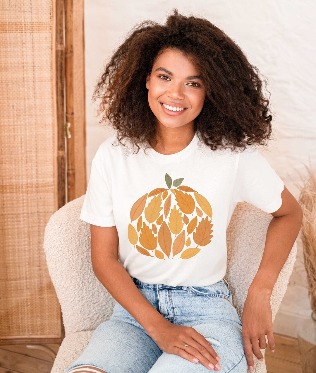 Watercolor Pumpkin and Leaves T-shirt Cute Fall Tee for Women - Etsy