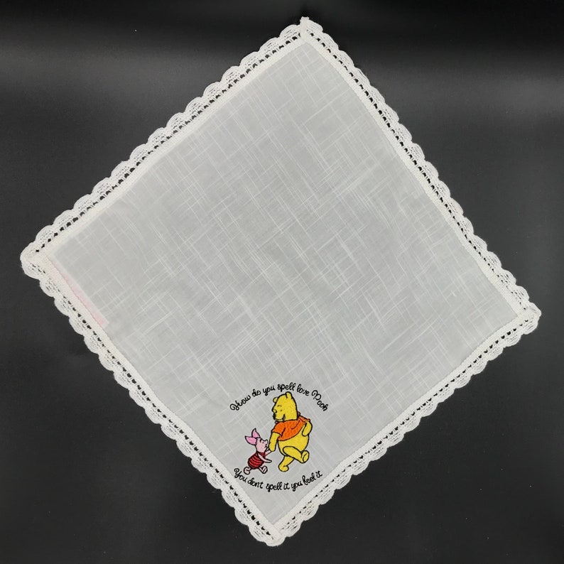 Winnie the Pooh Custom Embroidered Handkerchief