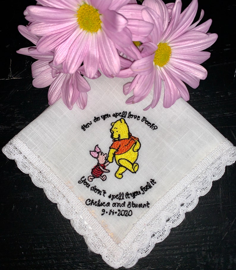 Winnie the Pooh Custom Embroidered Handkerchief