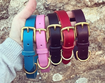 Personalized Leather Dog Collar: Custom Made-to-Order