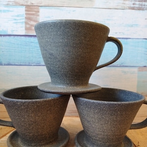 Ceramic Pour Over Set | Coffee Dripper | Speckled Beige Fern - Coffee  Brewer and Pitcher Set - Pottery Brewer & Pitcher
