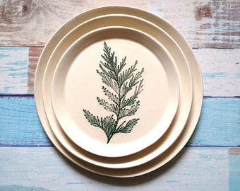 Cedar Dinnerware, Cedar Plates,