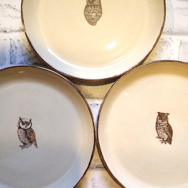 Owl Dinnerware Etsy