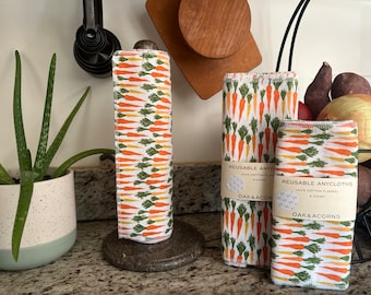 spring carrots reusable anycloths ⟢eco-friendly⟣