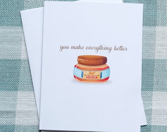 Love Greeting Card 'You're Make Everything Better' , Valentine's Day Card, Romance Greeting Card