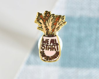 Pampas Plant Enamel Pin, Plant Pin, Household Plant Pin