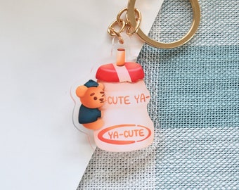 Yakult Keychain | Acrylic Keychain | Cute Asian Keychains | Kawaii Keychain