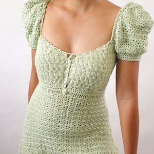 Betty Top Crochet Pattern - Digital File Only - Bralette, Peplum & Dress, has Puff Sleeve and Cap Sleeve options