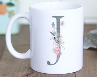 initial mug etsy