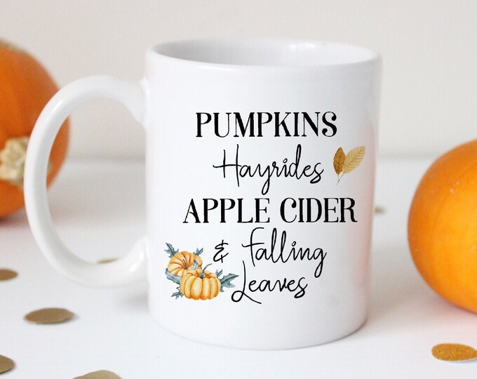 Pumpkins, Hayrides, Apple Cider, and Falling Leaves Pillow Cover, Fall / Autumn Pillow - 16