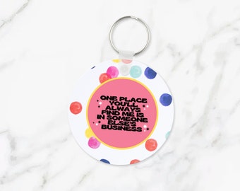 Always Find Me in Someone Else's Business, Drama Gossip Funny Keychains, Best Friend Female, Birthday Gift Ideas, Cute Two Sided Keychain