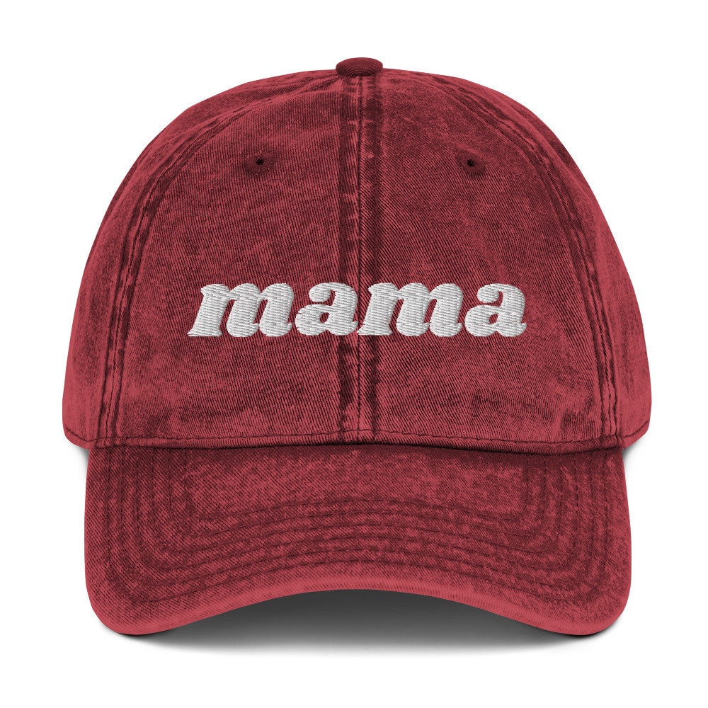 Black Vintage Mama Hat Twill Fabric Mama Baseball Hat Gift | Etsy