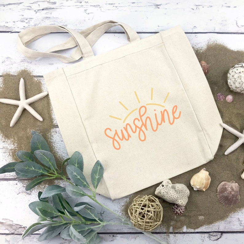 Shopping Bag Large Beach Tote Bag Sunshine Market Tote