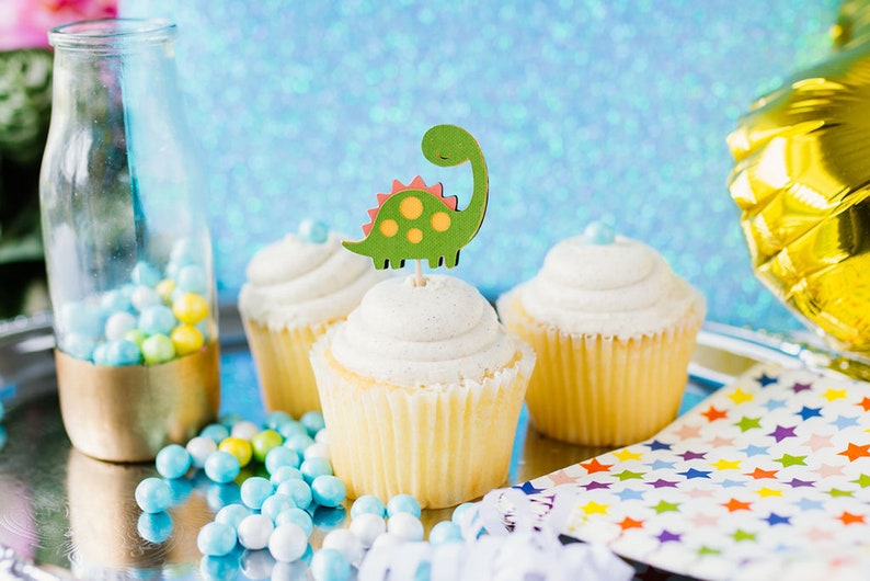 Dinosaur Party Dino Party Baby Shower Cupcake Toppers Etsy