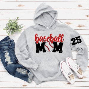 Baseball Mom Hoodie-Customized with Players Number/Name