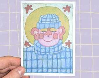 THAT GUY - A6 Kunstdruck auf matter 250gsm Karte, Wand Kunst, Home Deko, Postkartendruck, gedruckte Kunst, Illustration