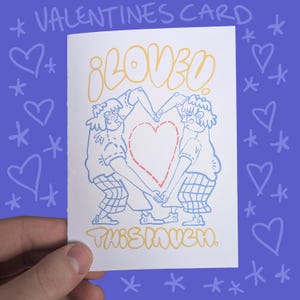 ik hou van jou valentijnskaart - kunstprint op mat 250 gsm kaart, wenskaart, cadeau, valentijnsdagcadeau, gedrukte kunst, liefdeshart