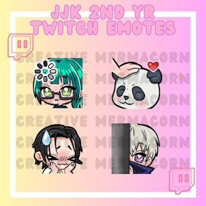 JJK 2nd Year Twitch Emotes