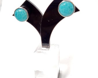 12mm. Amazonite stud earrings.