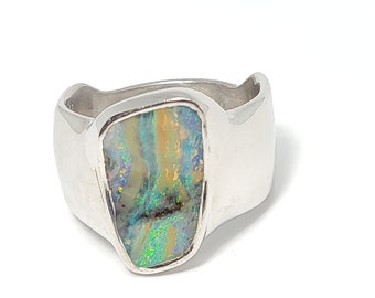 Chunky Opal Ring - Etsy Australia