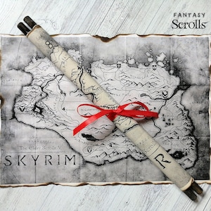 SKYRIM Karte, The Elder Spirals V Skyrim Karte, das Drachenblut, Skyrim Map die nördlichste Provinz von Tamriel, The Elder Spirals Fantasy Karte
