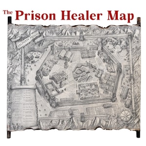 ENVÍO GRATIS - Mapa del libro The Prison Healer en pergamino hecho a mano, mapa de la prisión de Zalindov, mapa de fantasía, mapa de The Blood Traitor, mapa de The Gilded Cage
