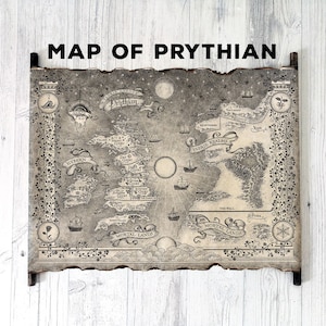 ENVÍO GRATIS - Mapa de Prythian, Mapa de Acotar en pergamino hecho a mano, Mapa de Una corte de espinas y rosas, Regalo de Acotar, Acomaf, Acofas, Mapa de Acowar