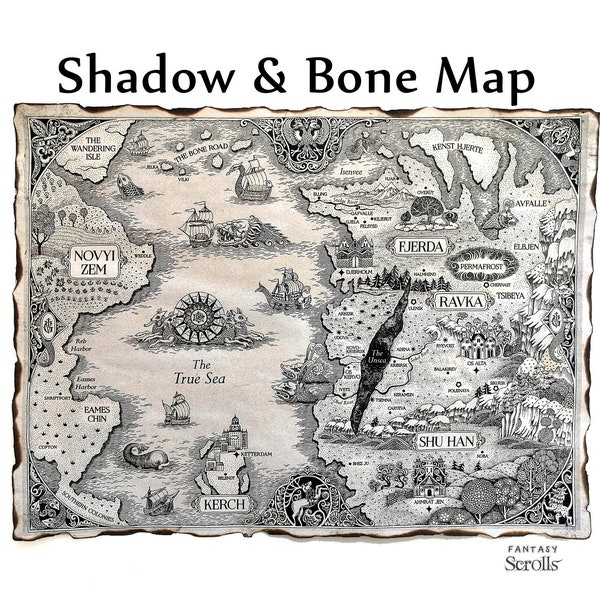 Shadow and Bone Map, The Grishaverse Map, Grisha Trilogy Map, Six of Crows Map, Siege and Storm Map, Ruin and Rising Map, Ravka Map