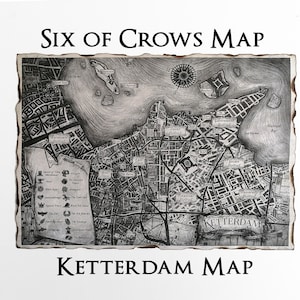 Six of Crows Ketterdam Map, The Grishaverse Map, Crooked Kingdom Map, Grisha Trilogy Map, Fantasy Map, Shadow and Bone