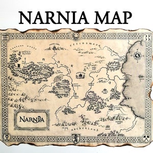 The Chronicles of Narnia Map, The World of Narnia Map, the Narnian World, The Lion, the Witch and the Wardrobe, Prince Caspian Map