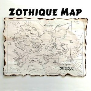 Mapa de Zothique, Arte de Clark Ashton Smith, Mapa del mundo fantástico