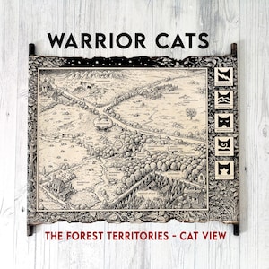 Mappa dei Gatti Guerrieri - Pergamena dei Territori Forestali, regalo per gli amanti dei libri