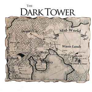 Map Of Mid World Mid-World Map The Dark Tower Map The Gunslinger Map | Etsy Australia
