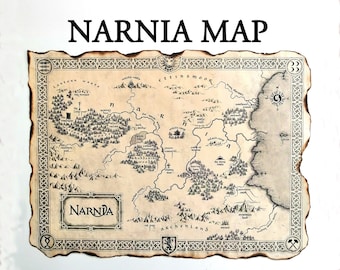 The Chronicles of Narnia Map, The World of Narnia Map, the Narnian World, The Lion, the Witch and the Wardrobe, Prince Caspian Map