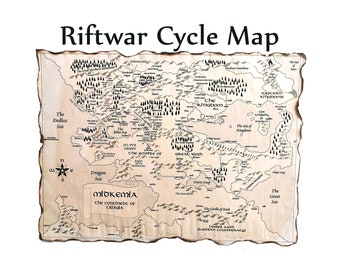 The Riftwar Cycle Map, Midkemia Map, Magician Map, Silverthorn  Map, The Riftwar Saga Map, Raymond E Feist Map, The Continent of Triagia Map