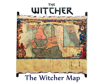 The Witcher Color Map of The Northern Kingdoms, World of Witcher Map, The Witcher Series Map, Blood of Elves Map, Cintra, Temeria Map