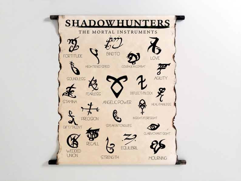 Mourning Rune Vector Shadowhunters Shadowhunters Runes Handmade Scroll Poster, Mortal Instruments Gift - Etsy