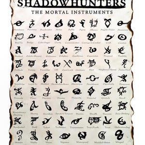 Shadowhunters Runes Handmade Scroll Poster Mortal Instruments Art Etsy
