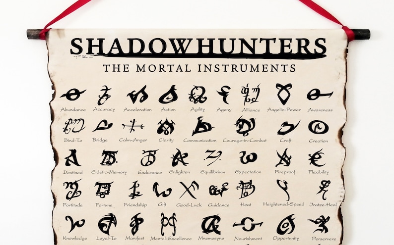 Mourning Rune Vector Shadowhunters Shadowhunters Runes Handmade Scroll Poster, Mortal Instruments Art - Etsy