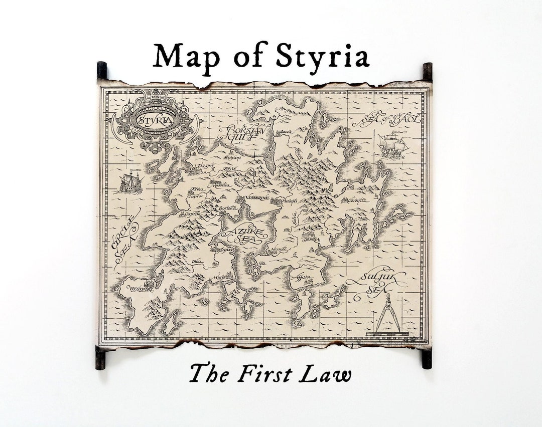 Map of Styria on Handmade Scroll, the First Law Map, the Circle of the ...