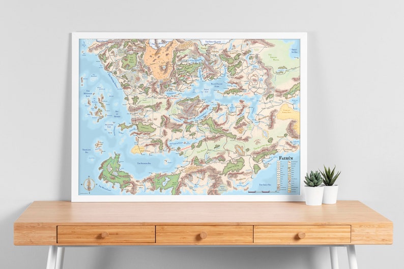 Faerûn Map Poster, Forgotten Realms, Dungeons & Dragons Art - Etsy Canada